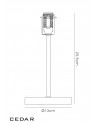 Cedar Round Base Small Table Lamp Without Shade, Inline Switch, 1 Light E14 Polished Chrome