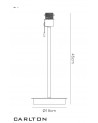 Carlton Round Flat Base Large Table Lamp Without Shade, Switched Lampholder, 1 Light E27 Polished Chrome
