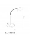 Bamberg Table Lamp 1 Light G9 Satin Nickel