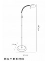 Bamberg Floor Lamp 1 Light G9 Antique Brass