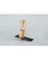 Bret Table Lamp, 1 Light E27, Black/Wood, (Lamps Not Included)