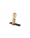 Bret Table Lamp, 1 Light E27, Black/Wood, (Lamps Not Included)