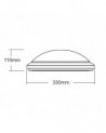 Techtouch 2085120010 Surf IP54 Ecovision Round LED 20W Natural White 4000K, 1600lm, 330mm, Inc. Driver