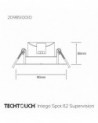 Techtouch 2098510010 Intego Spot ß2 Supervision Round Adjustable 2.5" SCO 7W Warmwhite 3000K, 560lm, Inc. Driver