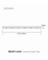 Techtouch 210015001 Linesta LED IP65 1.5M (Single Tube)