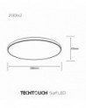 Surf LED IP54 386×45mm 36W 4000K, 2880lm (White Ring)