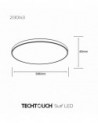 Surf LED IP54 386×45mm 36W 6400K Daylight, 2880lm (White Ring)