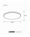 Surf LED IP54 300×45mm 24W 6400K Daylight,1920lm (Silver Ring)
