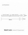 Techtouch 2270120010 Linesta X2 LED IP65 Supervision 0.6m Single 230 12W Natural White 4000K, 1200lm, Inc. Driver