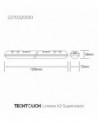 Techtouch 2270320010 Linesta X2 LED IP65 Supervision 1.2m Single 230 24W Natural White 4000K, 2500lm, Inc. Driver