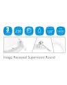 Techtouch 2061830010 Intego Recessed Supervision Round 12’’ 24W Pure White 6400K, 2000lm, White Frame, Inc. Driver