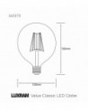 Classic LED Globe 120mm E27 6.5W 4000K Natural White 806lm Dimmable Clear Finish