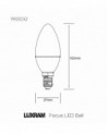 Duo-pack Candle E14 5W 470lm 3000K Warm White Linear Driver