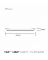 Digit Wi-Fi Smart Lamp,24W Surf Type G, RGB+CCT 2700K-6400K, lm, APP Control, Alexa & Google Voice Control