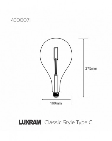 LED Type C E27 Dimmable 4W 2100K 120lm