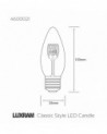 LED Candle E27 Dimmable 3W 2100K 120lm