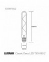 Classic Deco LED 185mm Tubular E27 Dimmable 4W 4000K Natural White, 300lm, Clear Glass,