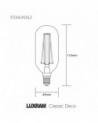 Classic Deco T45 4000K Natural White E14 4W Dimmable Clear Glass Ø45110 (straight filament)