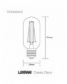 Classic Deco T45 2700K Warm White E27 4W Dimmable Clear Glass Ø45110 (straight filament)