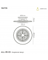 Alisio 70W LED Dimmable Ceiling Light With Built-In 35W DC Reversible Fan, White Finish