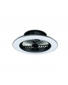 Alisio 70W LED Dimmable Ceiling Light With Built-In 35W DC Reversible Fan, Black/White Finish