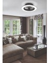 Alisio 70W LED Dimmable Ceiling Light With Built-In 35W DC Reversible Fan, Black/White Finish