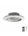 Alisio 70W LED Dimmable Ceiling Light With Built-In 35W DC Reversible Fan, Chrome/Grey Finish