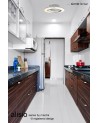 Alisio 70W LED Dimmable Ceiling Light With Built-In 35W DC Reversible Fan, Chrome/Grey Finish