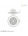 Alisio 70W LED Dimmable Ceiling Light With Built-In 35W DC Reversible Fan, Chrome/Grey Finish
