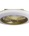 Alisio 70W LED Dimmable Ceiling Light With Built-In 35W DC Reversible Fan, Matt Burnished Gold/White Finish