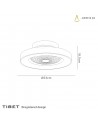 Tibet Mini 70W LED Dimmable Ceiling Light With Built-In 35W DC Wood Effect/White