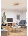 Tibet Mini 70W LED Dimmable Ceiling Light With Built-In 35W DC Wood Effect/White