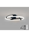 Nepal 75W LED Dimmable Ceiling Light With Built-In 35W DC Reversible Fan, Black Finish