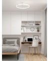 Nepal 75W LED Dimmable Ceiling Light With Built-In 35W DC Reversible Fan, Black Finish