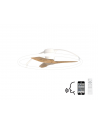 Nepal 75W LED Dimmable Ceiling Light With Built-In 35W DC Reversible Fan, White/Wood