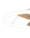 Nepal 75W LED Dimmable Ceiling Light With Built-In 35W DC Reversible Fan, White/Wood