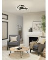 Nepal 75W LED Dimmable Ceiling Light With Built-In 35W DC Reversible Fan, White/Wood