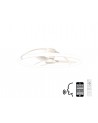 Nepal 75W LED Dimmable Ceiling Light With Built-In 35W DC Reversible Fan, White Finish