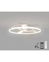 Nepal 75W LED Dimmable Ceiling Light With Built-In 35W DC Reversible Fan, White Finish