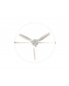 Nepal 75W LED Dimmable Ceiling Light With Built-In 35W DC Reversible Fan, White Finish