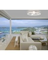 Nepal 75W LED Dimmable Ceiling Light With Built-In 35W DC Reversible Fan, White Finish