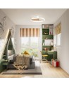 Nepal 75W LED Dimmable Ceiling Light With Built-In 35W DC Reversible Fan, White Finish