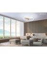 Nepal 75W LED Dimmable Ceiling Light With Built-In 35W DC Reversible Fan, White Finish