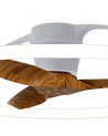 Nepal 75W LED Dimmable Ceiling Light With Built-In 35W DC Reversible Fan, Silver/Wood Finish