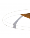 Nepal 75W LED Dimmable Ceiling Light With Built-In 35W DC Reversible Fan, Silver/Wood Finish