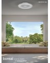 Boreal 70W LED Dimmable Ceiling Light With Built-In 35W DC Reversible Fan, Silver Finish