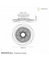 Boreal 70W LED Dimmable Ceiling Light With Built-In 35W DC Reversible Fan, White Finish