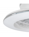 Alisio Mini 70W LED Dimmable Ceiling Light With Built-In 30W DC Reversible Fan, White Finish
