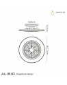 Alisio Mini 70W LED Dimmable Ceiling Light With Built-In 30W DC Reversible Fan, Black Finish
