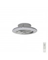 Alisio Mini 70W LED Dimmable Ceiling Light With Built-In 30W DC Reversible Fan, Silver Finish